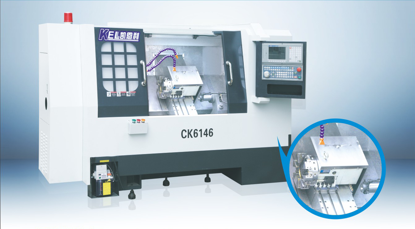 46 刀塔型 帶尾座（ 45度斜床身（shēn） 線軌機（jī））CKX6146D-W