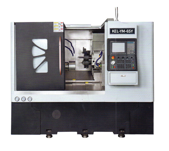 kel-Ym-6SY CNC雙（shuāng）主軸單（dān）動力刀塔車銑（xǐ）複合數控車床 