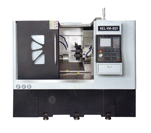 kel-Ym-8SY CNC雙主軸單動力刀塔車銑複合（hé）數控車床
