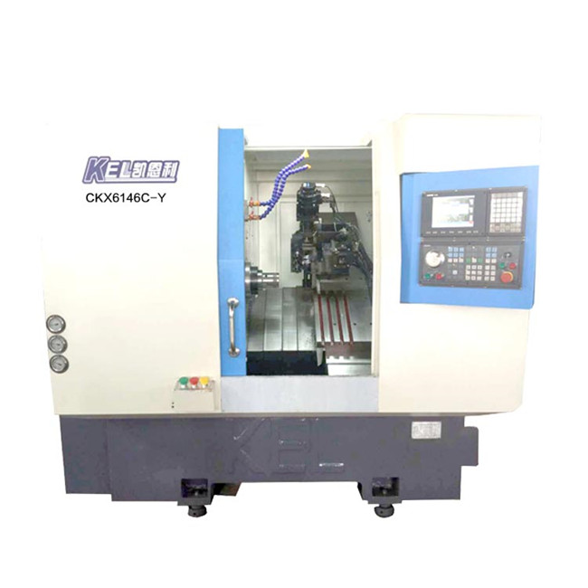 CKX6146C—Y∠45斜床身 (排刀型帶2個（gè）端銑3個鍘銑動力頭）車銑複合數控車床—高配置 