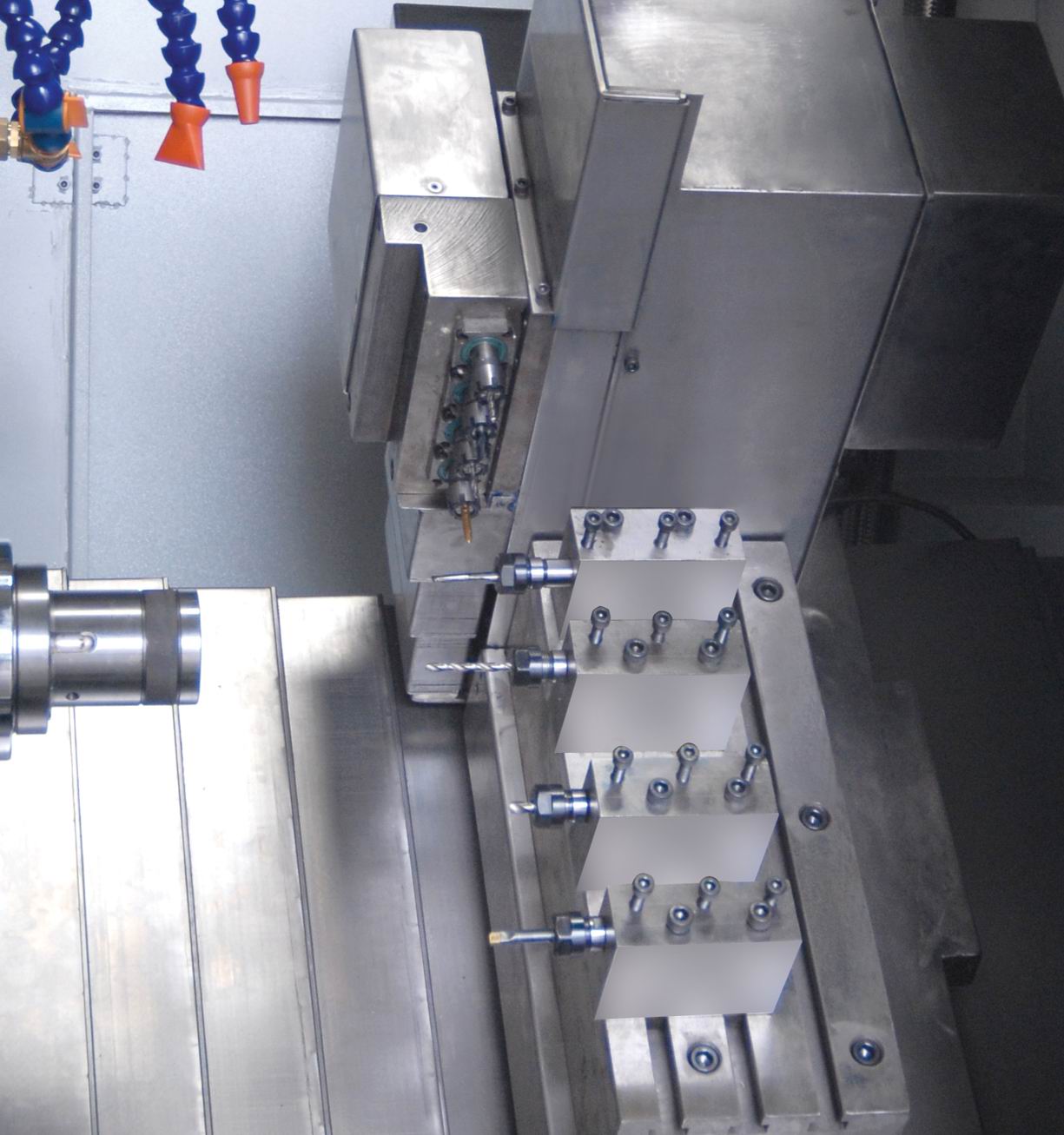 CKX6152D-Y ∠30斜（xié）床身車銑複合機(52刀（dāo）塔（tǎ）+帶Y軸+4側動力頭+4端動力頭) 