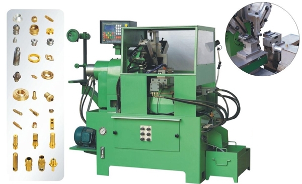 帶攻牙(尾鑽)裝（zhuāng）置精密液壓自動車床