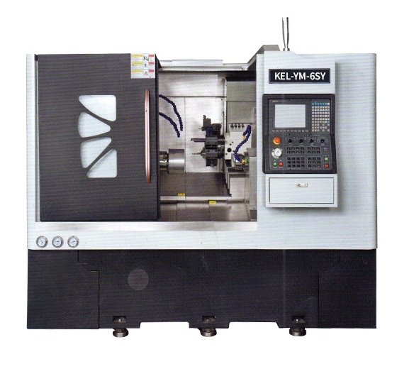 kel-Ym-6SY CNC雙主軸單動力刀塔車銑複合數控車床  