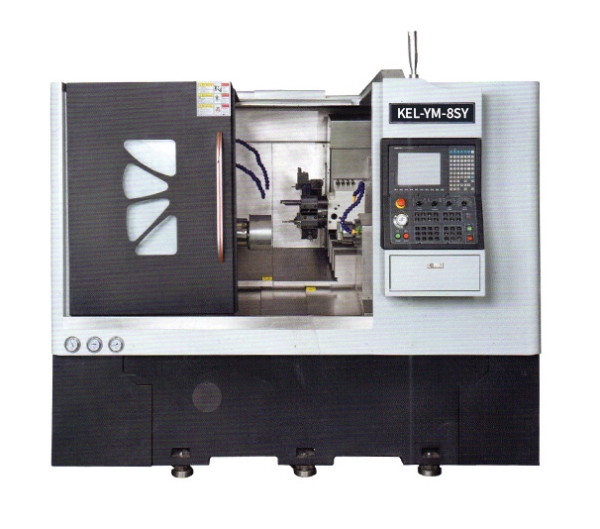 kel-Ym-8SY CNC雙主軸（zhóu）單動力刀塔車銑複（fù）合數控（kòng）車床